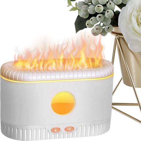 Sollbry Humidificateur à Flamme Machine À Brume Fraîche Parfumée Arrêt Automatique,Diffuseur d'Aromathérapie d'Air à Flamme Colorée Pour Chambre Salon Maison (1/5)