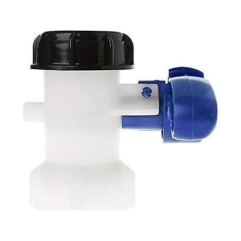 Vanne papillon de rechange pour réservoir IBC jusqu'à 1000 L ou citerne, adaptateur pour bride DN40 (62 mm, polypropylène) (1/3)