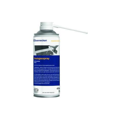 SOENNECKEN Druckgasspray Soennecken Kunststoffteilen lackierten Oberflächen Tastaturen nicht leichtentflammbar nicht brennbar 400ml