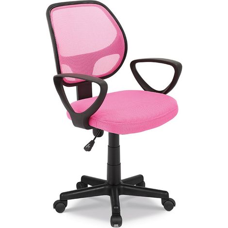 Sedia da ufficio IPOLIST – Tessuto a rete rosa – Comfort e modernità per il tuo spazio di lavoro