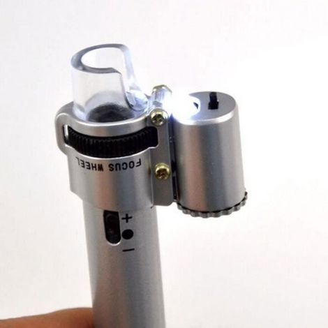 Microscope 100 X Loupe de poche LED Mini batterie + pochettem29798 (1/4)