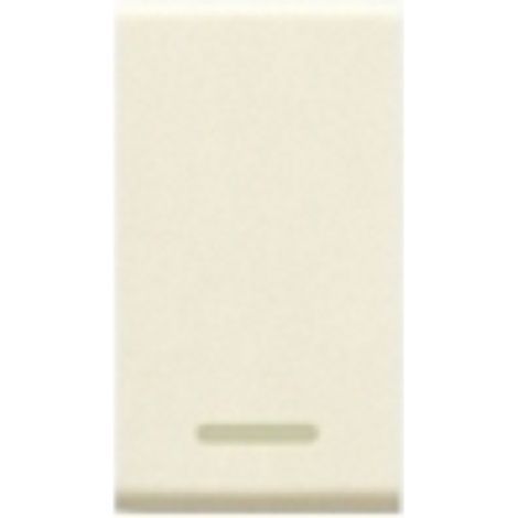 Pulsante unipolare 10a  blanc con gemma illuminabile colore avorio AVE 45905G