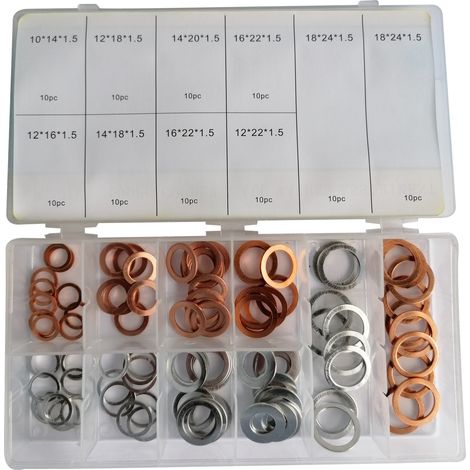 Coffret de joints cuivre et aluminium assortis (1/2)