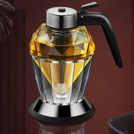 Distributeur Miel Verre Anti-goutte 200 ml avec Support pour Sirop (1/5)