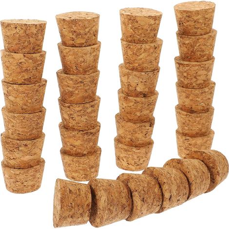 Lot de 30 bouchons liège bois, coniques - fermeture étanche (1/5)