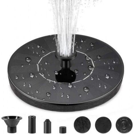 7V Floating Outdoor Solar Fountain, Solar Pond Pump with 6 Nozzles for Bird Bath, Aquarium, Garden Fountain (1/5)