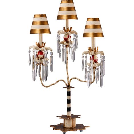 Elstead Birdland - Lampada da tavolo a 1 luce Nero, Oro, Cristallo, E27 (1/4)