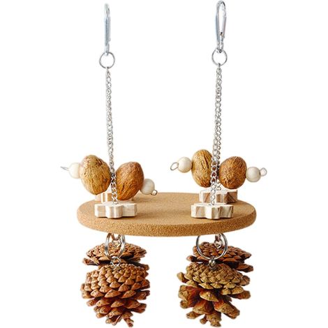 Jouet générique pour oiseaux : objet à mâcher, bloc d'activité pour perruches, enrichissement interactif à déchiqueter et à mâcher, accessoires suspendus pour kooi Matériaux texturés pour calopsittes (1/4)