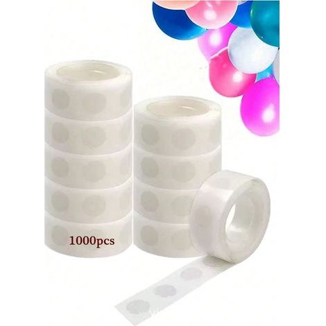 1000 doppelseitige Klebepunkte für Ballons, transparenter Klebstoff für DIY-Ballondekorationen, Partys, Hochzeiten, Geburtstage, ohne Wände zu beschädigen (1/5)