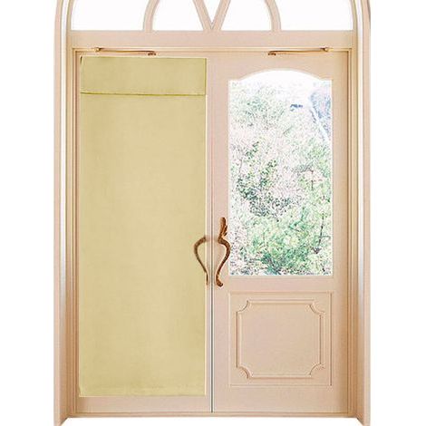 Rideaux occultants auto-adhésifs sans perçage, avec bande de fixation et système d'isolation thermique, pour portes et fenêtres vitrées. (1/5)