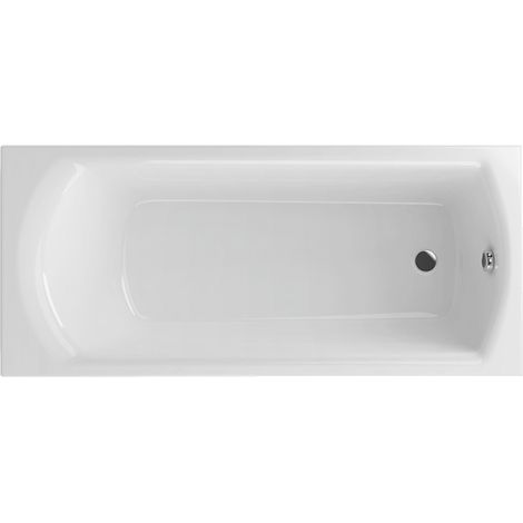 Excellent Baignoire Lamia Slim - 160x75 cm - Blanc Brillant - Design Universel - Confort Optimal (1/2)