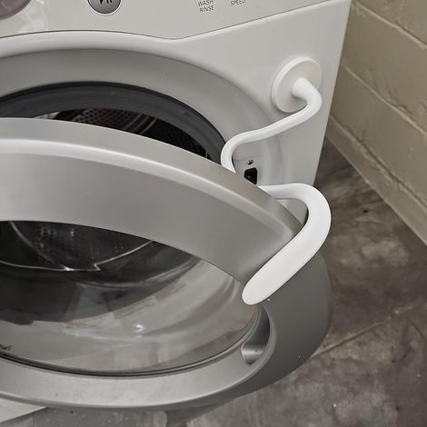 Soporte magnético flexible para puerta de lavadora y secadora, compatible con la mayoría de lavadoras (blanco, 1 unidad) (1/3)