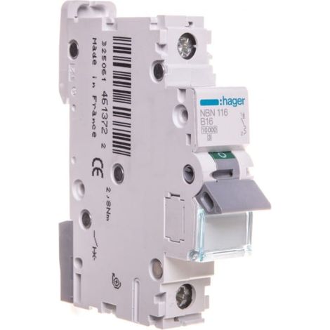 Disyuntor 1P B 16A 10kA CA NBN116