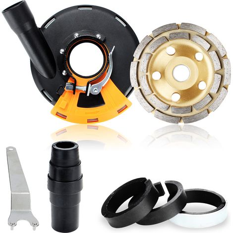 Einfeben – Capot d'aspiration pour meuleuse d'angle 125 mm – Ponçage sans poussière – Noyau en acier et diamant – Compatible Bosch, Makita, Dewalt