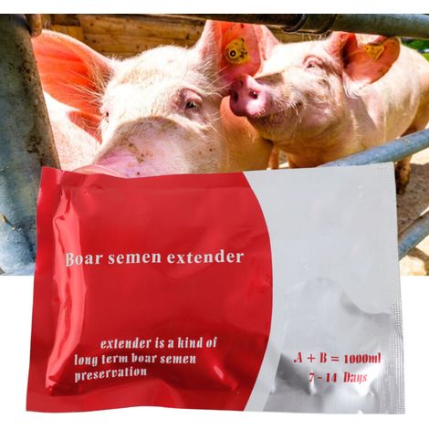 Poudre pour dilution de semence pour porcs Extendeur pour sperme de verrat Nutrition animale 7-14 jours conservation longue durée glucose bicarbonate de sodium BSA 62g (1/5)
