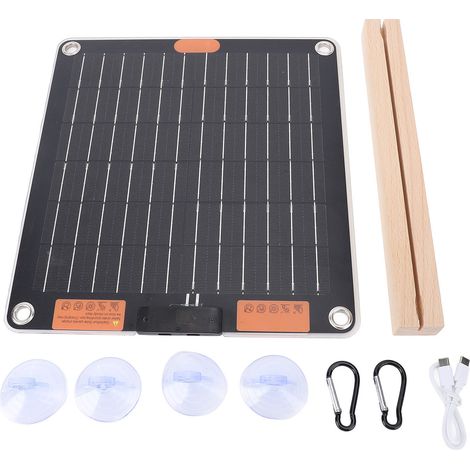 Pannello solare monocristallino da 20 W 5 V 2 A con doppia porta USB-C per telefono, fotocamera e tablet. (1/5)