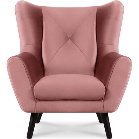 KONSIMO MIRO Ohrensessel für das Schlafzimmer, rosa (1/5)