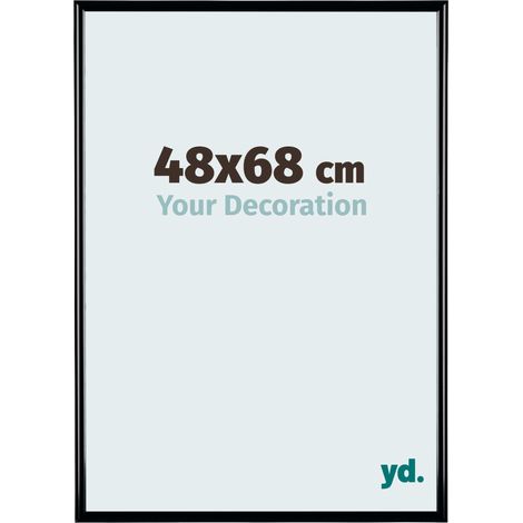 yd. - Cadre photo 48x68 - Noir Brillant - Plastique - Bordeaux