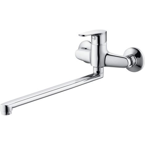 Tubo Wand-Waschtischarmatur, Chrom (1/4)