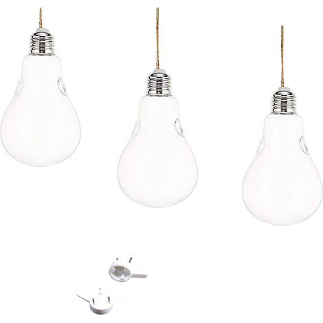 Jarrón alto de 14 cm de altura con forma de bombilla, fabricado en vidrio de borosilicato con cuerda y gancho para suculentas, ideal para decoración festiva del hogar. (1/5)