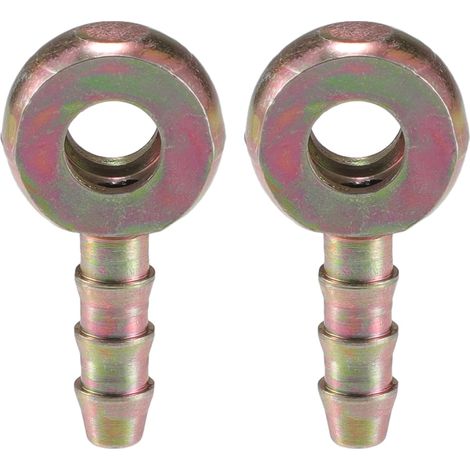 Boulon de banjo universel 6mm ID Raccord de tuyau adaptateur de remplacement en métal bronze pour moto voiture Matériau Métal, Diamètre Ext 6mm, Taille 29x15mm, Système Freinage, Remplacement Direct,