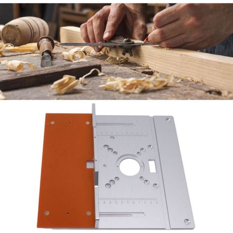Plaque d'insertion de Table de routeur en aluminium, bancs de travail du bois, plaque de routeur, outils de fraisage du bois (1/5)