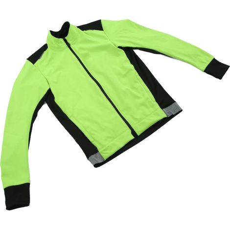 Veste chaude d'hiver pour le cyclisme, coupe-vent, manches longues, gilet de cyclisme pour hommes et femmes, jaune XXL (1/5)