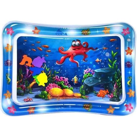 Tapis Eau Bebe - 70 x 50 cm - PVC Sans BPA - Pour Eveil Sensoriel - 3 à 12 Mois - 1 Pièce (1/4)