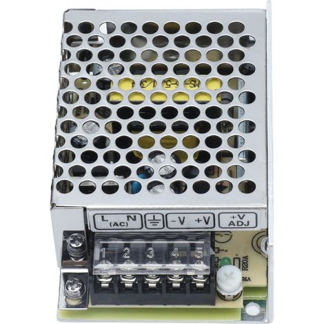 Alimentation à découpage 25W 100‑240VAC pour LED, boîtier en alliage d'aluminium MS-25-5