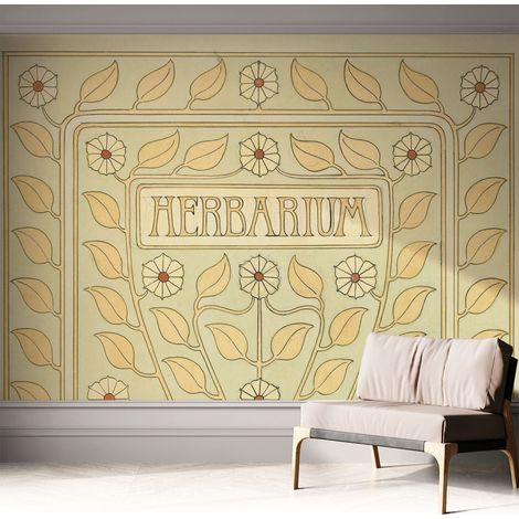 Selbstklebend Tapete modern - Wanddeko für Küche - Klebefolie Wand - luxus Look Pflanzliches Ornament 312x219 cm (1/5)