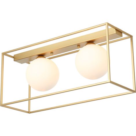 Plafoniera Italux Mediamo oro/bianco metallo 2xG9 46cm