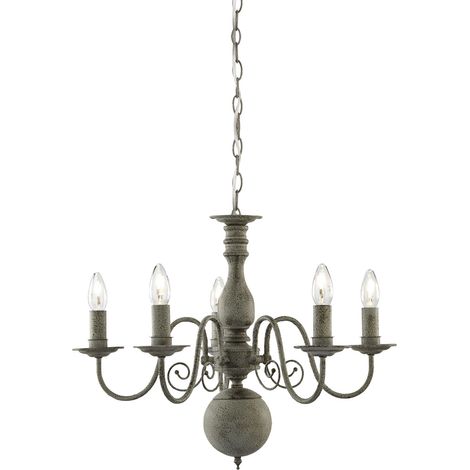 Plafond Lampe à suspendre Lampe en acier inoxydable Bougeoir Gris Éclairage variable (1/5)