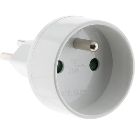 Zenitech – Adaptateur électrique voyage France vers Suisse – Configuration avec terre – Tension 230V – Puissance 2300W – Pour appareils électroniques