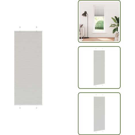 vidaXL Plissee Hellgrau 75x200 cm Stoffbreite 74,4 cm Polyester (1/5)