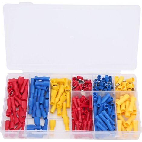 222 Pcs Electrical Wire Connector Assortment of Insulated Crimp Terminals Wire Terminal Connector, (1/5)