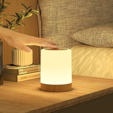 Touch-Sensitive LED Lamp, 256 RGB Colors, USB Rechargeable, Timer, Night Light for Bedroom and Camping (1/5)