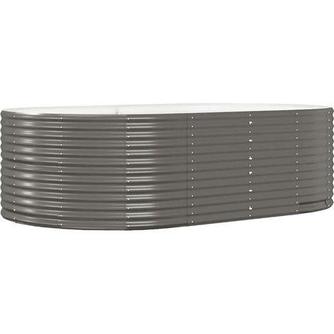 Maison Exclusive - Hochbeet Grau 212x140x68 cm Verzinkter Stahl (1/5)