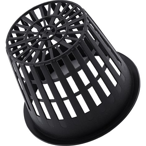 Lot de 10 paniers à paniers en maille résistante pour la culture hydroponique de plantes clonées (noir)