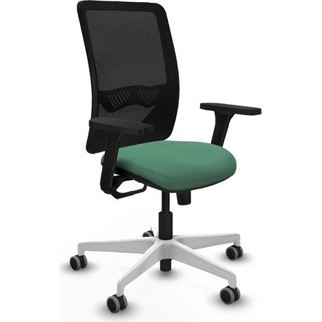 Chaise de bureau piqueras y crespo Zulema noir base blanche (1/2)