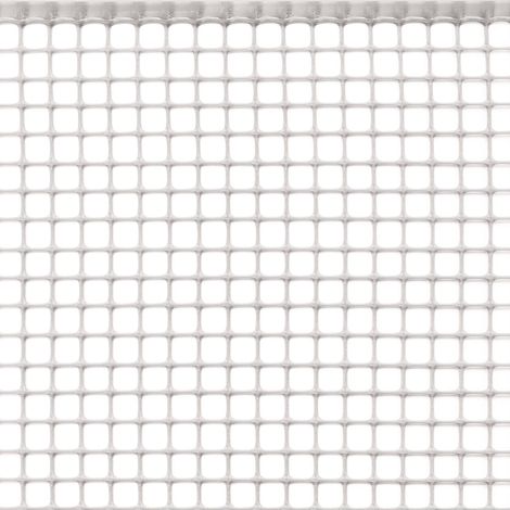 TENAX Quadra 10 Bianco 1,00 x 30 m, Rete Protettiva in Plastica per Balconi, Terrazze, Cancelli e Recinzioni (1/2)