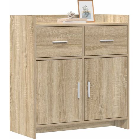 Credenza Madia Buffet Rovere Sonoma 75 x 36 x 80 cm Legno ingegnerizzato CDS70873 (1/5)