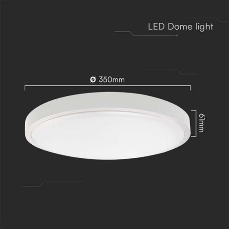 Hublot LED Rond Pro - 36W - 3820lm - 350mm - Blanc Chaud - IP44 TA-76211-24 (1/5)