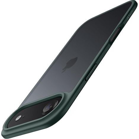 Handyhülle iPhone 17 Air Stoßfest Fallschutz Transluzent Dunkelgrün (1/5)