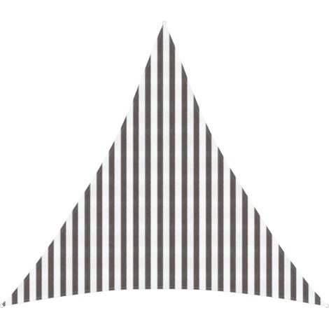Sunshade Sail Light Grey and White 4 x 4 x 4 m HDPE vidaXL