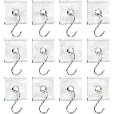 Set mit 12 Befestigungsösen für 5/6 mm und 7/8 mm Markisenschienen, S-förmige Haken für Wohnwagen und Campingzelte (1/5)