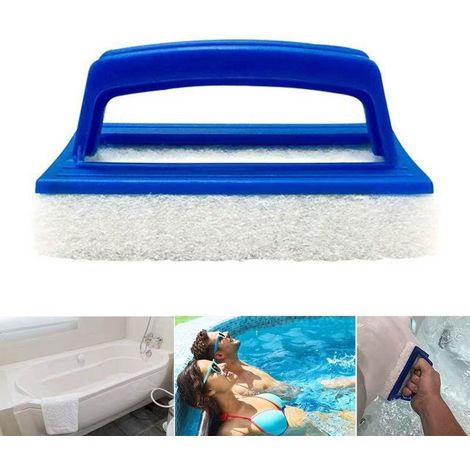 Brosse de nettoyage pour piscine - 2 pièces - Plastique - Couleur bleue - Efficace contre les salissures (1/5)