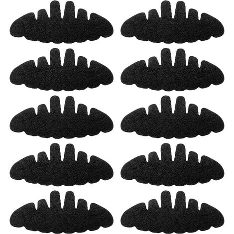 Lot de 10 inserts pour casquette de baseball, façonneur de chapeau avec bandeau anti-transpiration, protection de chapeau réutilisable pour casquettes de baseball et chapeaux de soleil (Noir) (1/4)