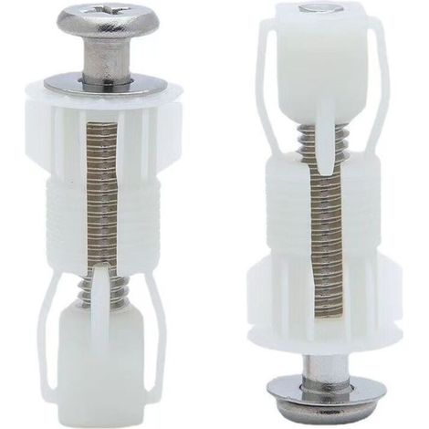 Universelle WC-Sitzstütze, passend für WC-Sitze, aus Nylon, 2 Stück, weiß (1/5)