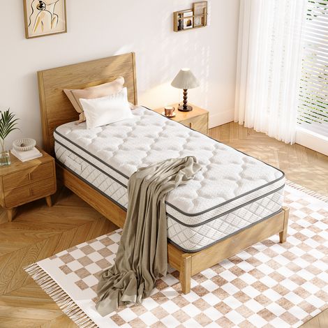 Matelas 100x200cm Mousse 26 cm Luxe Matelas de Lit d'Adulte et d'enfant 7 Zones de Confort Mousse Mémoire Adaptative Matelas Mémoire de Forme