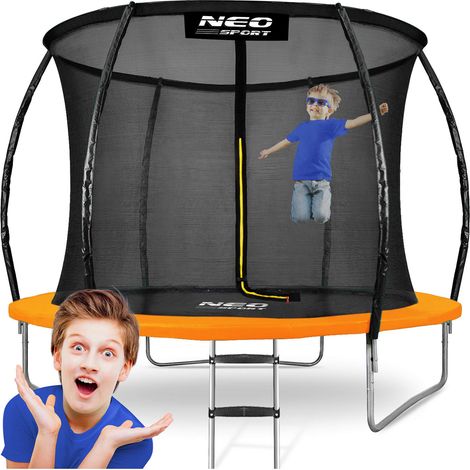 Cama elástica de jardín perfilada de 312 cm con red interior Neo-Sport (1/5)